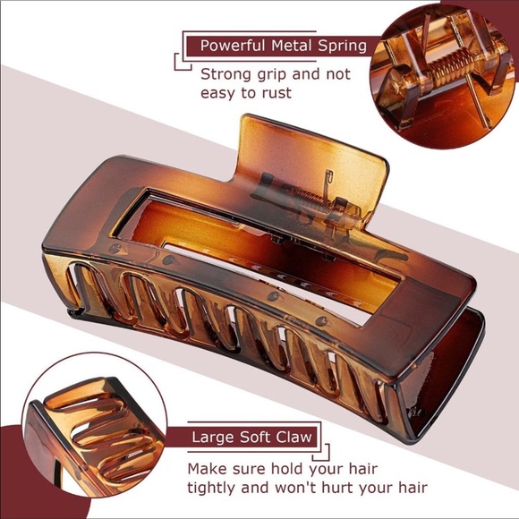 4 Inch Nonslip Large Acrylic Claw Clip (4 Pcs) - Picture 4 of 8